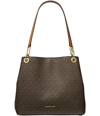 Michael Kors Kensington Signature Logo Large Shoulder Bag