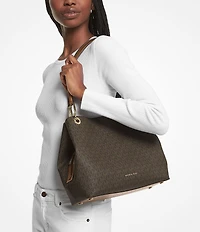 Michael Kors Kensington Signature Logo Large Shoulder Bag