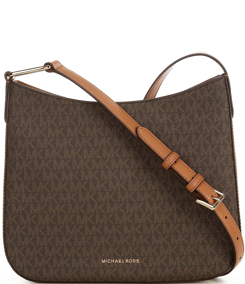 Michael Kors Kensington MK Signature Contrast Trim Large Crossbody Bag