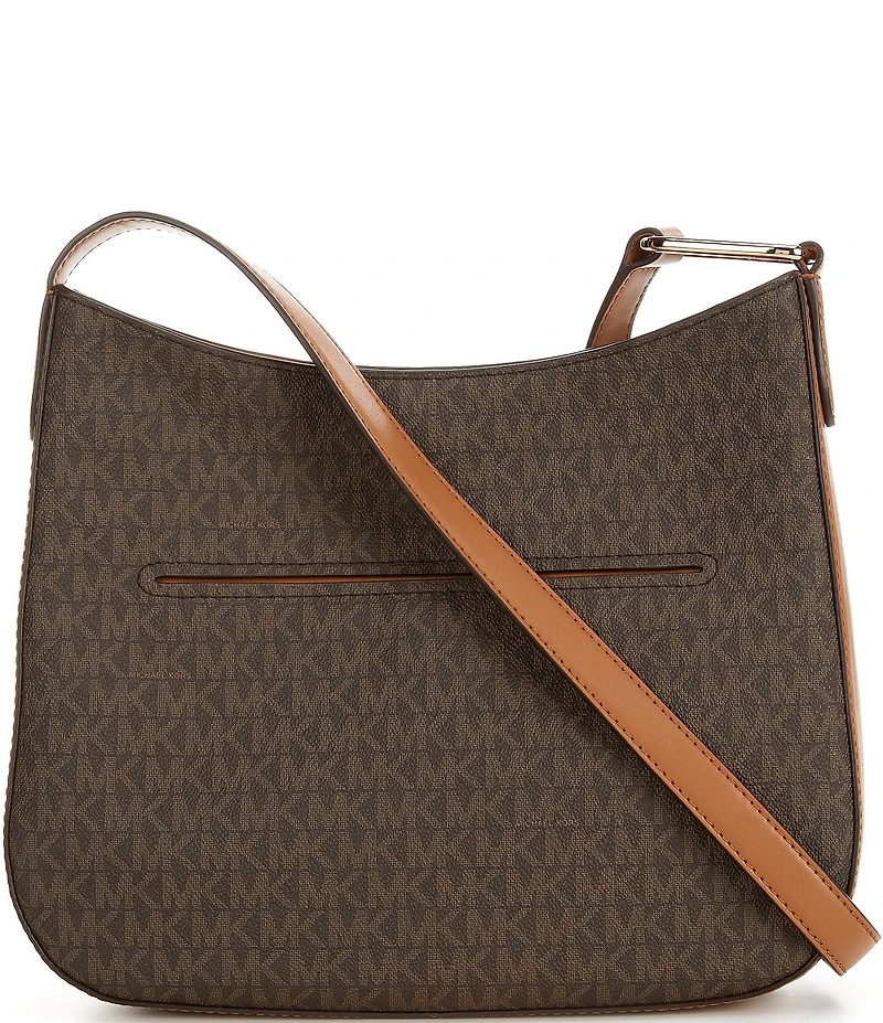 Michael Kors Kensington MK Signature Contrast Trim Large Crossbody Bag