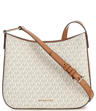Michael Kors Kensington MK Signature Contrast Trim Large Crossbody Bag