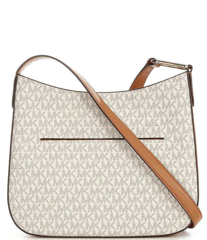 Michael Kors Kensington MK Signature Contrast Trim Large Crossbody Bag