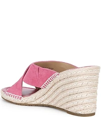 Michael Kors Kenzie Suede Espadrille Slide Wedge Sandals