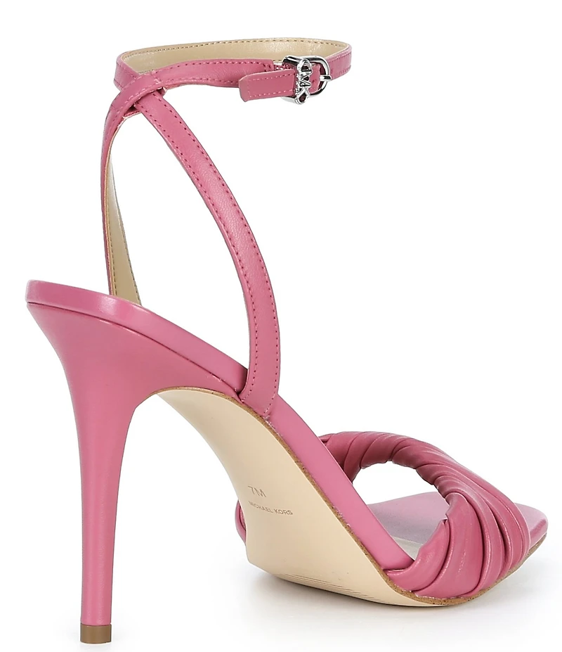 Michael Kors Kiana Leather Ankle Wrap Stiletto Dress Sandals