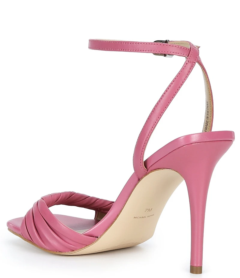 Michael Kors Kiana Leather Ankle Wrap Stiletto Dress Sandals