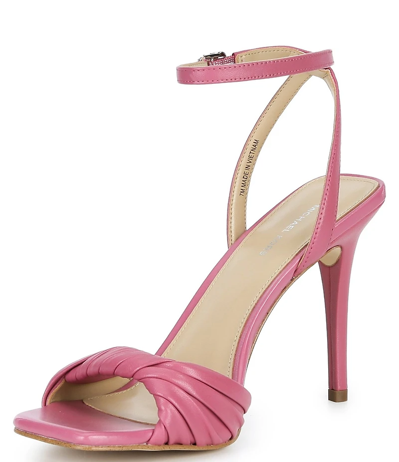 Michael Kors Kiana Leather Ankle Wrap Stiletto Dress Sandals