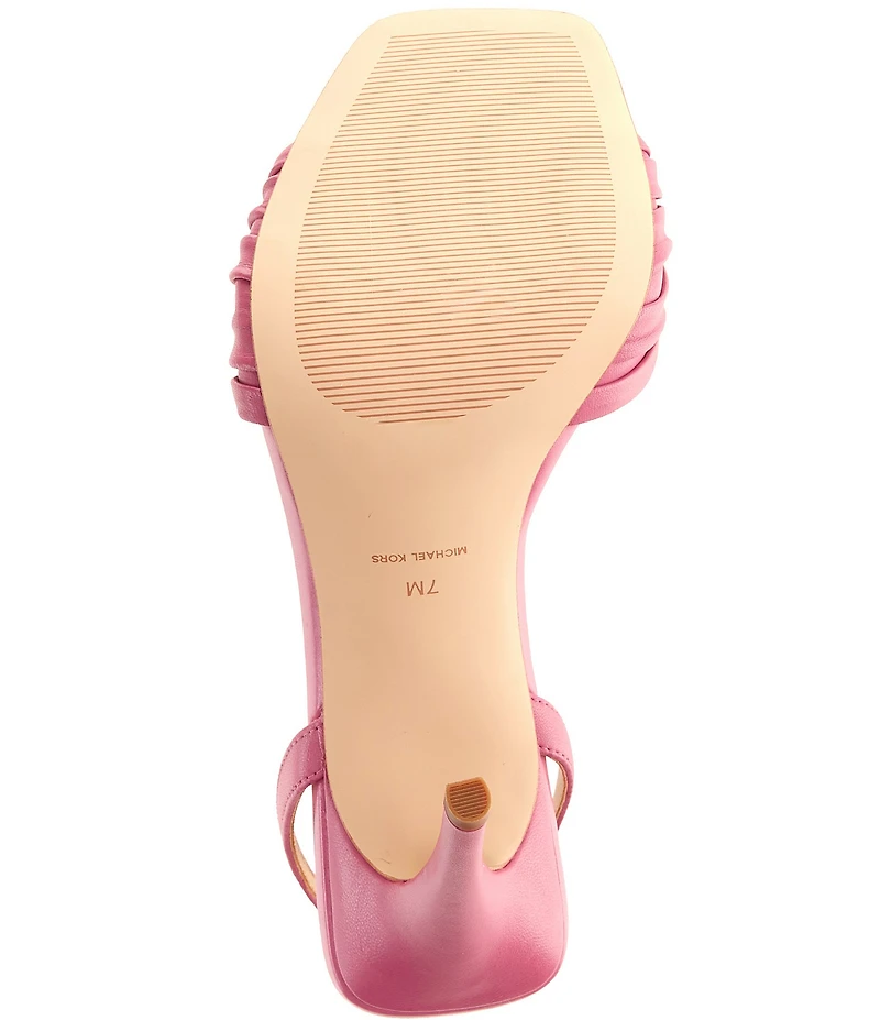 Michael Kors Kiana Leather Ankle Wrap Stiletto Dress Sandals
