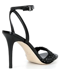 Michael Kors Kiana Rhinestone Tulle Ankle Wrap Stiletto Dress Sandals