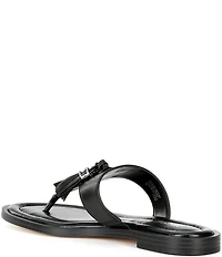 Michael Kors Kiernan Leather Tassel Thong Sandals