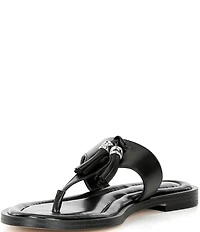 Michael Kors Kiernan Leather Tassel Thong Sandals
