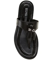 Michael Kors Kiernan Leather Tassel Thong Sandals