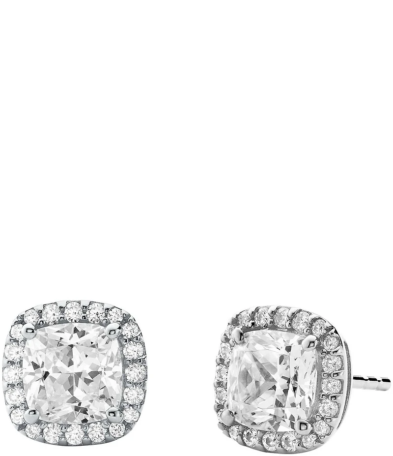 Michael Kors Kors Brilliance Cushion Cut Stud Earrings