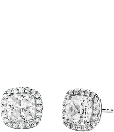 Michael Kors Kors Brilliance Cushion Cut Stud Earrings