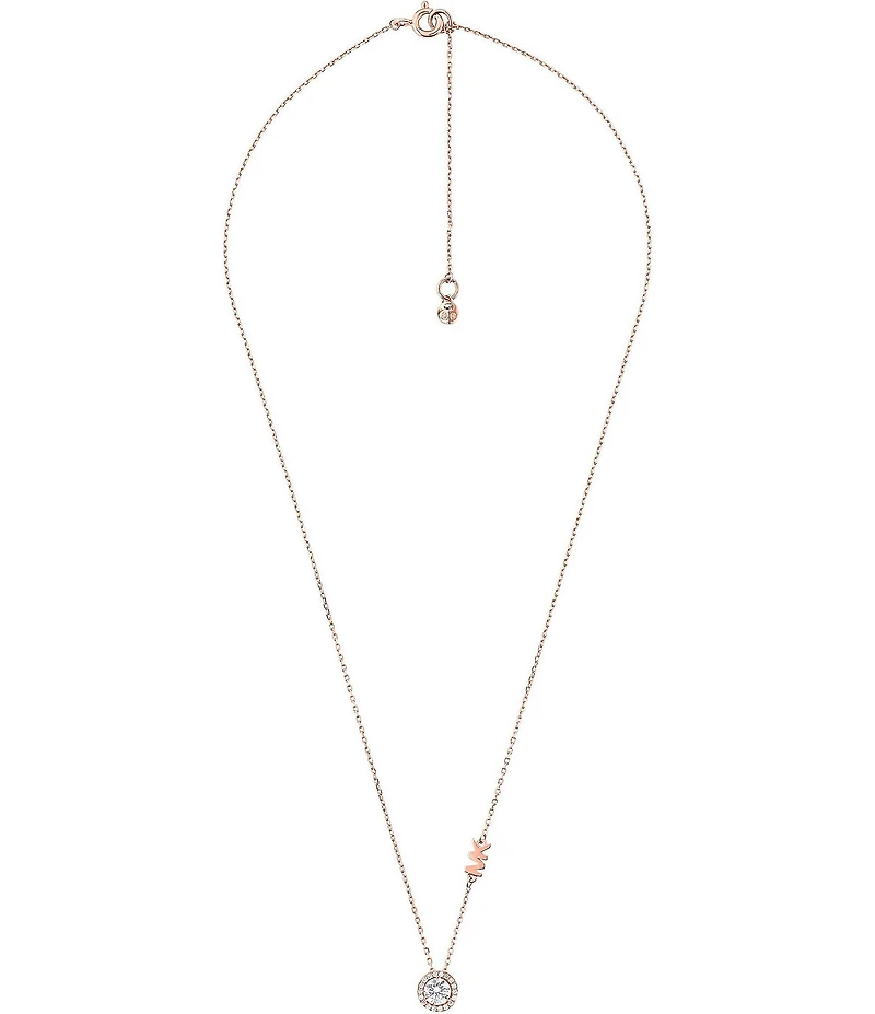 Michael Kors Kros Brilliance CZ Pendant Necklace