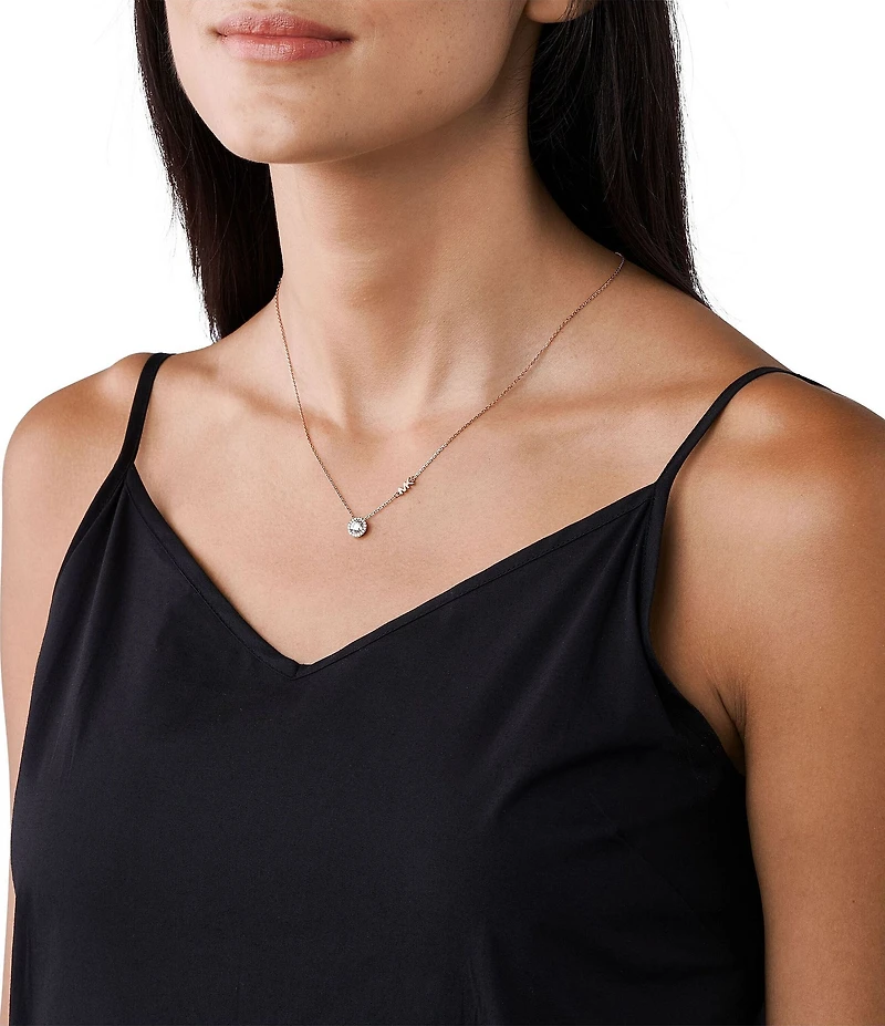 Michael Kors Kros Brilliance CZ Pendant Necklace