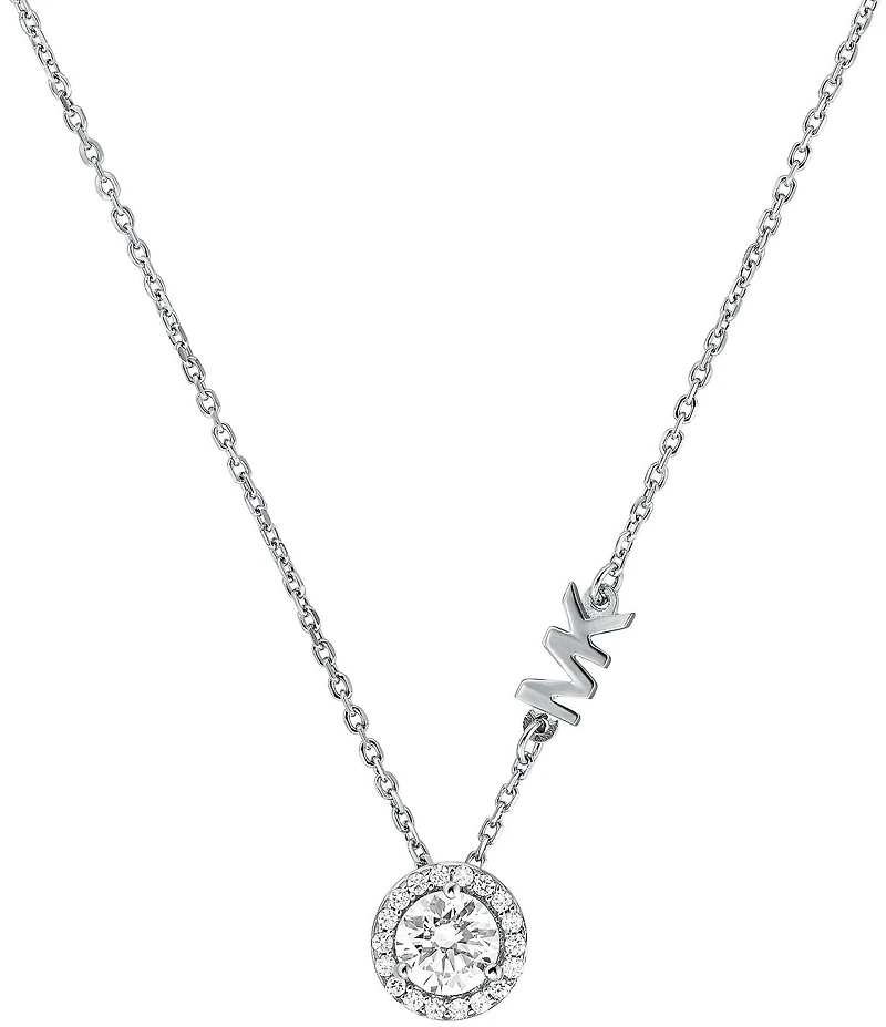 Michael Kors Kros Brilliance CZ Pendant Necklace