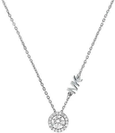 Michael Kors Kros Brilliance CZ Pendant Necklace
