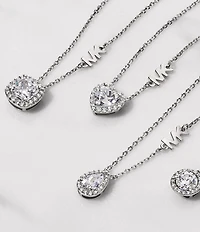 Michael Kors Kros Brilliance CZ Pendant Necklace