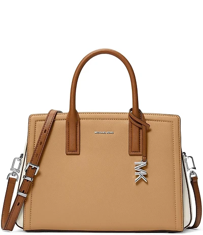 Michael Kors Laila Medium Color-Block Leather Satchel