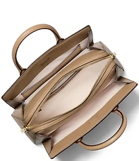 Michael Kors Laila Medium Signature Logo Satchel Bag