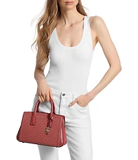 Michael Kors Laila Small Canvas Satchel Bag
