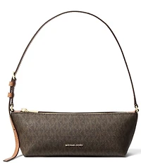 Michael Kors Laila Small East West MK Signature Logo Pouchette Bag