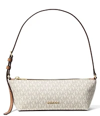 Michael Kors Laila Small East West MK Signature Logo Pouchette Bag