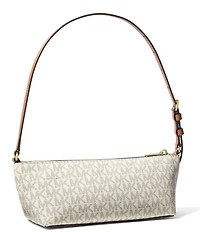 Michael Kors Laila Small East West MK Signature Logo Pouchette Bag