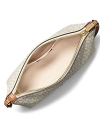 Michael Kors Laila Small East West MK Signature Logo Pouchette Bag