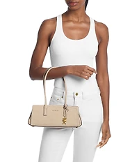 Michael Kors Laila Small East West Suede Double Handle Shoulder Bag