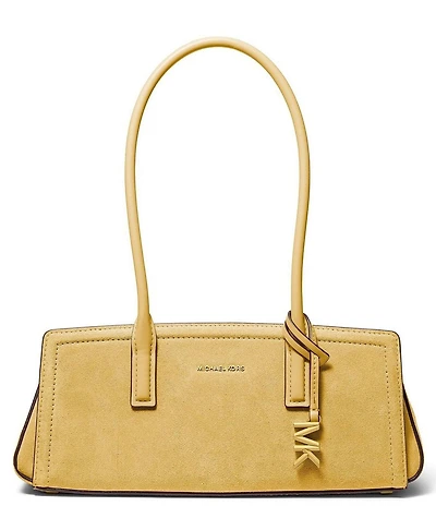Michael Kors Laila Small East West Suede Double Handle Shoulder Bag