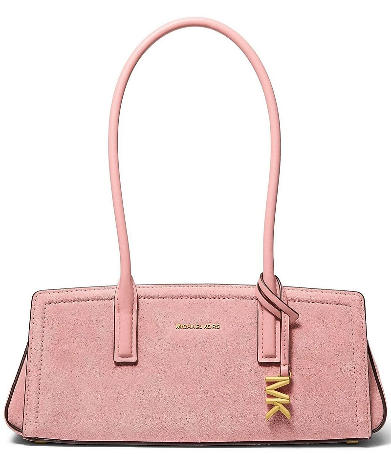Michael Kors Laila Small East West Suede Double Handle Shoulder Bag