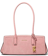 Michael Kors Laila Small East West Suede Double Handle Shoulder Bag