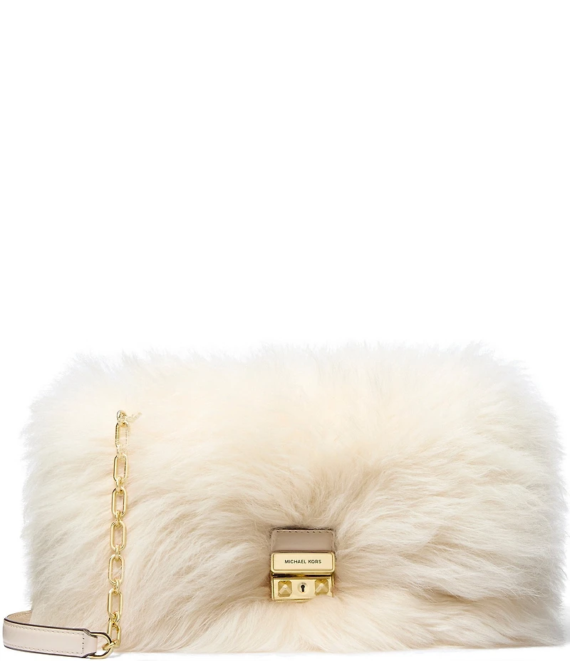 Michael Kors Large Tribecca Faux Fur Chain Shoulder Bag