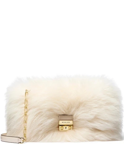 Michael Kors Large Tribecca Faux Fur Chain Shoulder Bag