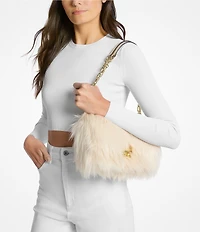 Michael Kors Large Tribecca Faux Fur Chain Shoulder Bag