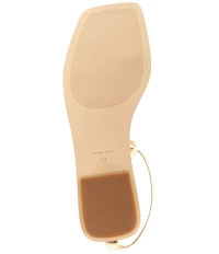 Michael Kors Lena Metallic Crushed Leather Bit Buckle Flat Sandals