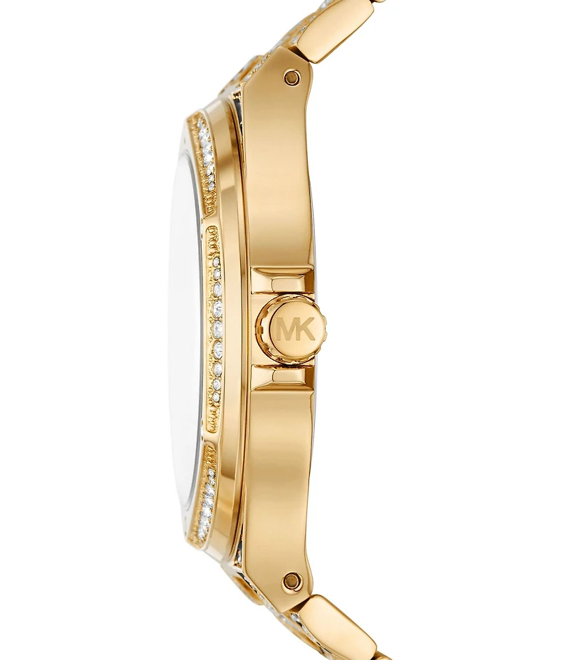 Michael Kors Lennox Three-Hand Faceted Cheetah Print Bracelet Watch