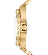 Michael Kors Lennox Three-Hand Faceted Cheetah Print Bracelet Watch