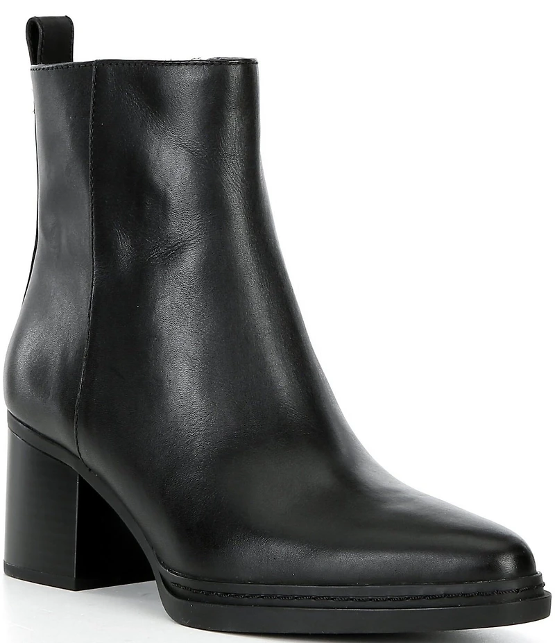 Michael Kors Lex Leather Block Heel Booties