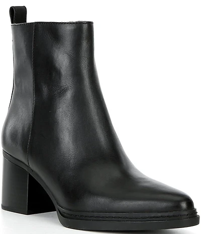 Michael Kors Lex Leather Block Heel Booties