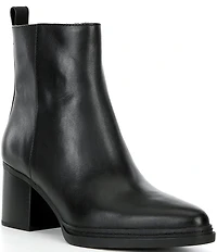 Michael Kors Lex Leather Block Heel Booties