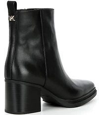 Michael Kors Lex Leather Block Heel Booties