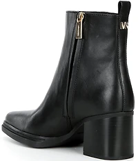Michael Kors Lex Leather Block Heel Booties