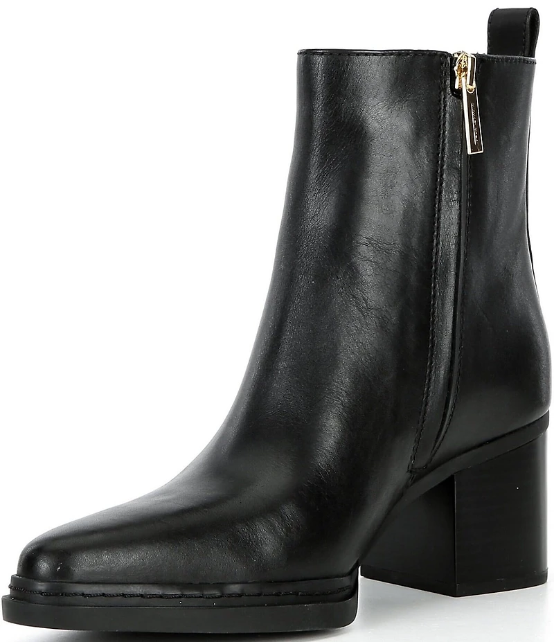 Michael Kors Lex Leather Block Heel Booties