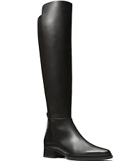 Michael Kors Lex Stretch Leather and Fabric Knee High Boots
