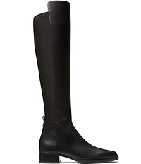 Michael Kors Lex Stretch Leather and Fabric Knee High Boots