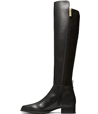 Michael Kors Lex Stretch Leather and Fabric Knee High Boots