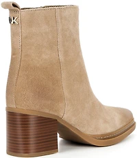 Michael Kors Lex Suede Block Heel Booties
