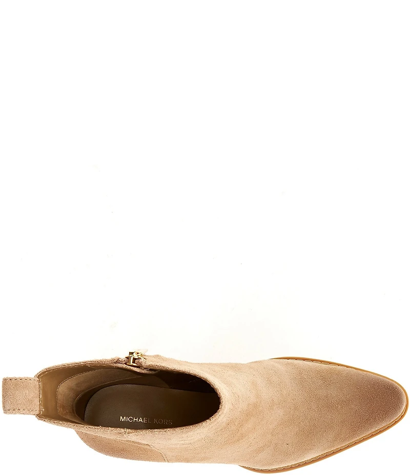 Michael Kors Lex Suede Block Heel Booties